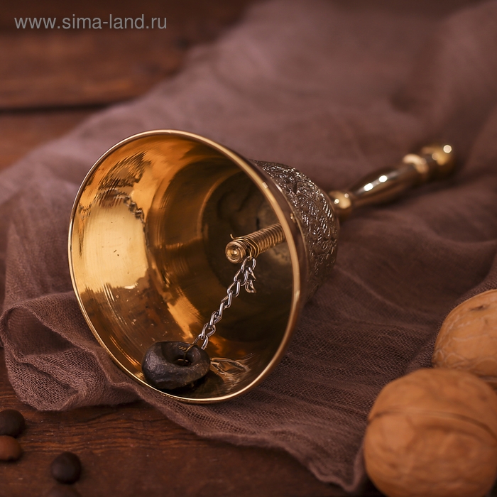 Колокольчик латунь  Колокольчик латунь "Резные узоры" 7,5х7,5х15 см