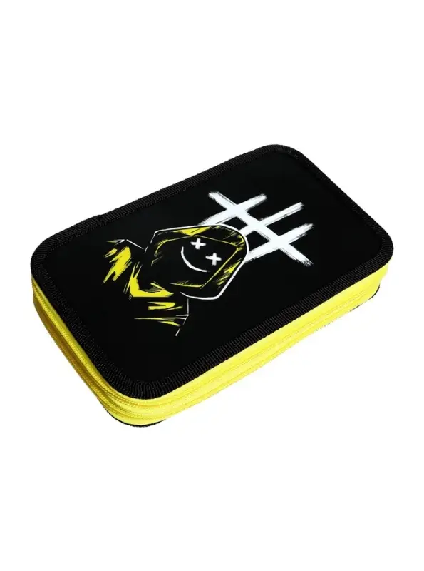 Пенал школьный, 2 секции, 12.5&times;20.5&times;4 см &laquo;Маска&raquo;