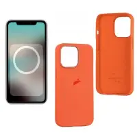 Чехол iPh 13 Pro Silicon Case 100% ORG Nectarine (MagSafe + анимация NFC) c LOGO
