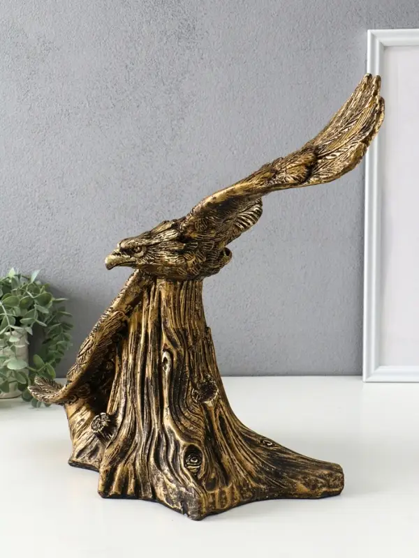 Фигура полистоун &laquo;Орёл парящий&raquo;, 43&times;43&times;23 см, под бронзу