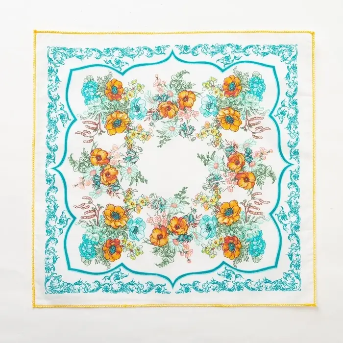 Платки носовые женские &laquo;Этель. Цветочный узор&raquo;, 30&times;30 см, набор 12 шт.,100% хлопок, рисунок МИКС