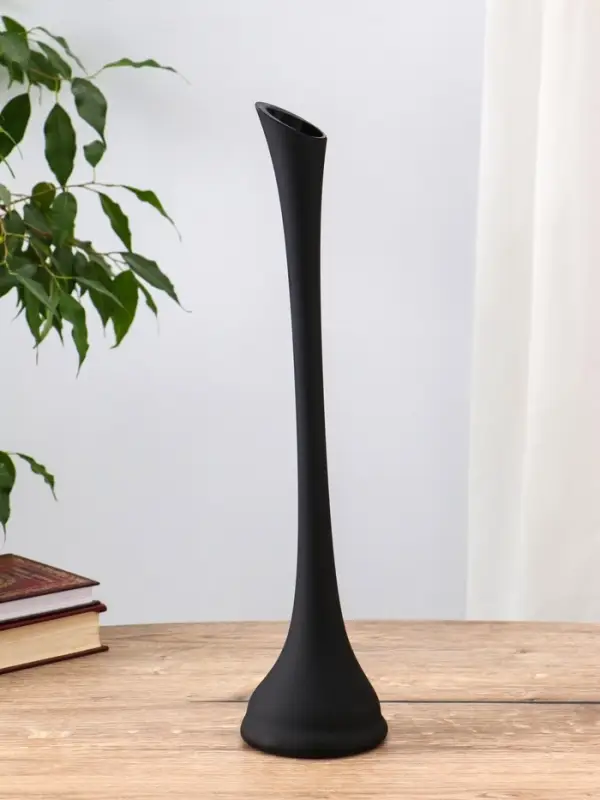 Ваза «Пять вечеров», фристайл, d=3.5 см, 40×9.5 см, стекло, чёрная матовая Ваза «Пять вечеров», фристайл, d=3.5 см, 40×9.5 см, стекло, чёрная матовая