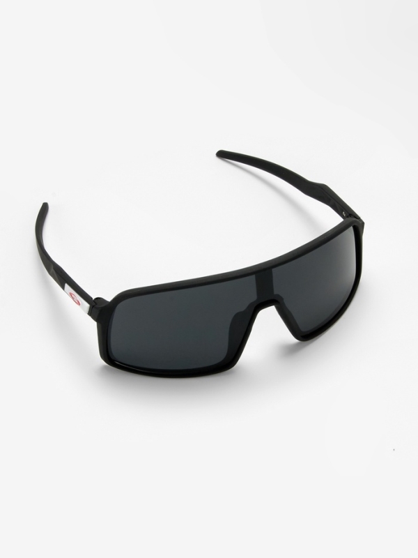 Очки солнцезащитные спортивные, uv 400, ширина 14.1 см, дужка 14.3 см, высота 5.3 см, черные   10807