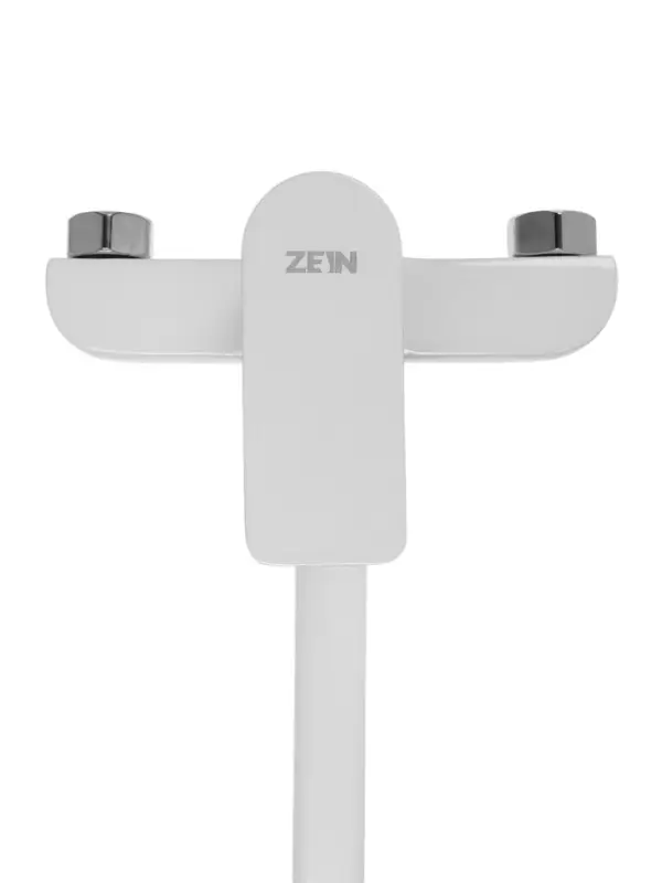 Смеситель для ванны ZEIN Z3415, картридж 35 мм, с душевым набором, цинк, белый/хром