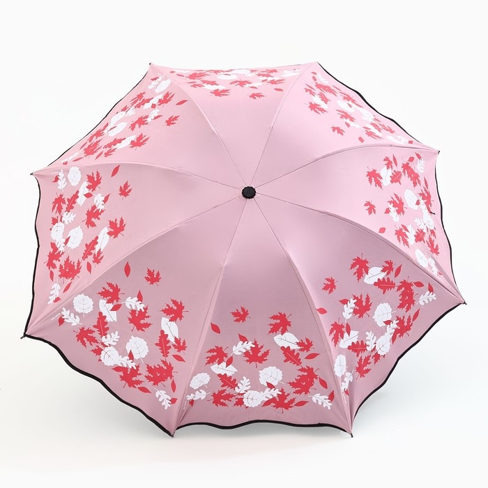 Зонт механический с фигурным краем Зонт механический с фигурным краем "Осенние листья"