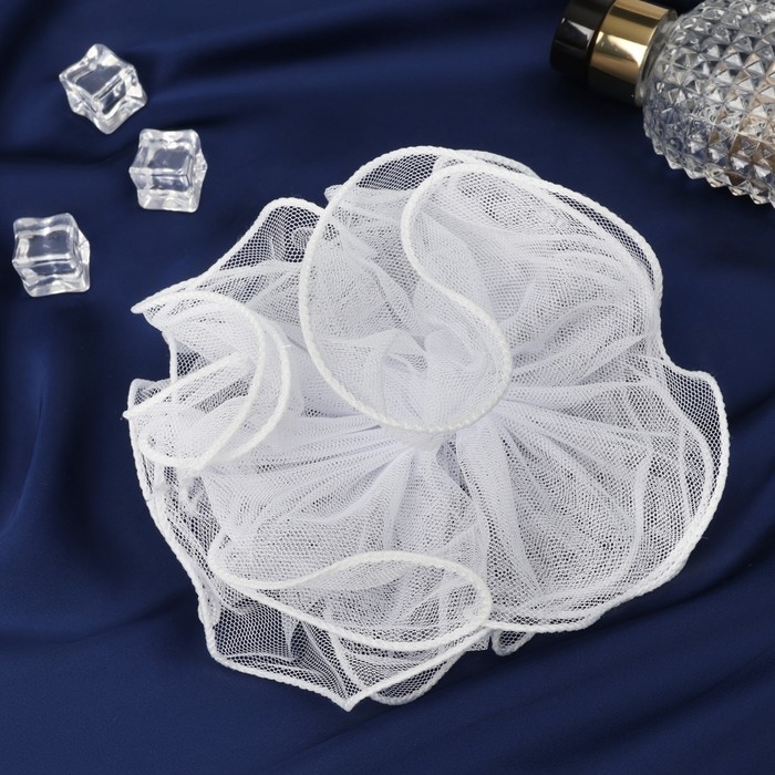 Резинка для волос бант "Школьница" 13 см ,белый