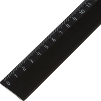 Линейка 30см пластик черная