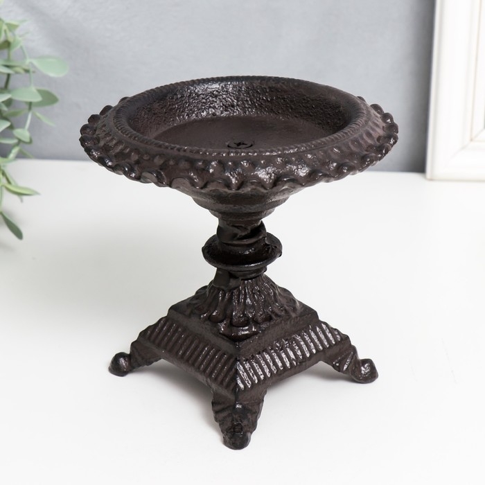 Подсвечник чугун на 1 свечу  Подсвечник чугун на 1 свечу "Графство" 13х13х13 см