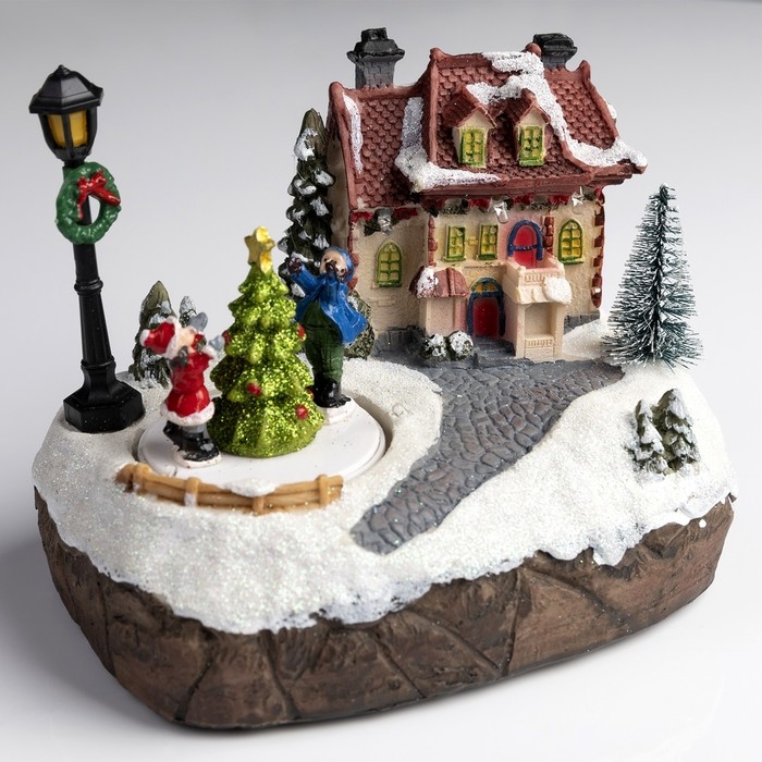 Светодиодная фигура «Дети во дворе» 17.5 × 13 × 10 см, полистоун, батарейки ААх3 (не в комплекте), свечение мульти Светодиодная фигура «Дети во дворе» 17.5 × 13 × 10 см, полистоун, батарейки ААх3 (не в комплекте), свечение мульти