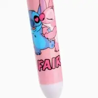 Ручка многоцветная 10 цветов Стич, розовый