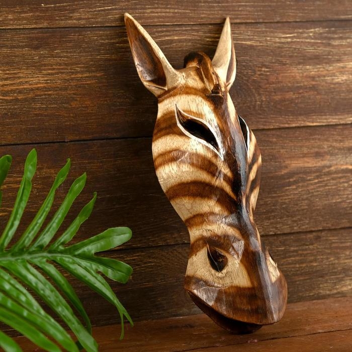 Маска дерево Маска дерево "Зебра" 30х10,5х5 см