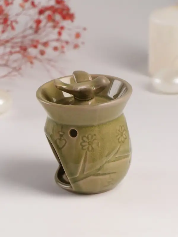 Аромалампа для эфирных масел &laquo;Птички на ветке&raquo;, керамика, 7.5&times;7.5&times;9.8 см