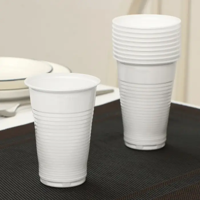 Стаканы одноразовые Не ЗАБЫЛИ! «Для отдыха», набор 10 шт., 200 мл, пластик, d=7 см, белые