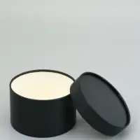 Набор подарочных шляпных коробок 5 в 1, круглая &laquo;Черный&raquo;, 20&times;12 - 18&times;11 - 16&times;10 - 14&times;9 - 13&times;8.5 см