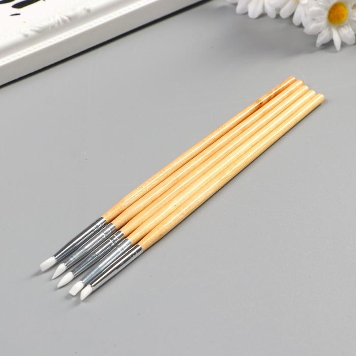 Инструменты для моделирования и придания формы (набор 5 шт) 18 см дерево, резина Инструменты для моделирования и придания формы (набор 5 шт) 18 см дерево, резина