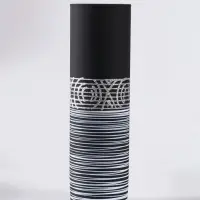 Ваза &laquo;Эридан. Узоры&raquo;, h=26 см, стекло, чёрная