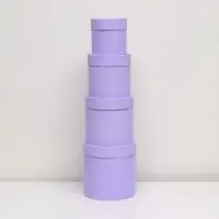 Набор шляпных коробок 4 в 1 &laquo;Светлая сирень&raquo; 21&times;21&times;21- 14&times;14&times;14 см