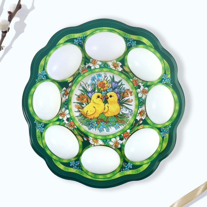 Пасхальная подставка на 8 яиц и кулич «Цыплята в цветах» на пасху, 24 х 25 см. Пасхальная подставка на 8 яиц и кулич «Цыплята в цветах» на пасху, 24 х 25 см.