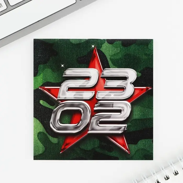 Блокнот 10&times;10 см, 16 листов &laquo;С днем защитника отечества. 23 февраля&raquo; МИКС