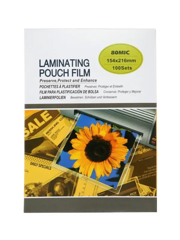 Пленка д/ламинирования A5 80 мкм 100 шт., глянцевая, 154&times;216 мм