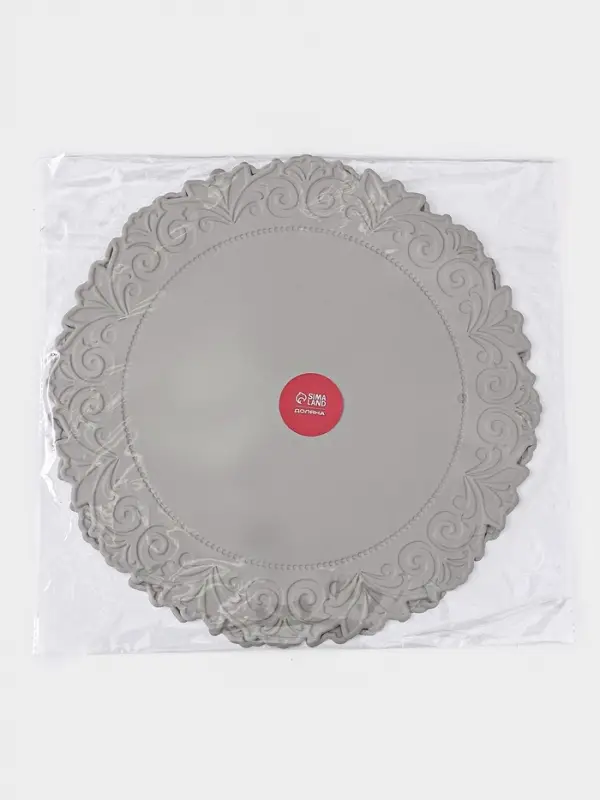 Набор салфеток сервировочных на стол Доляна, 2 шт., 38&times;38 см, серый