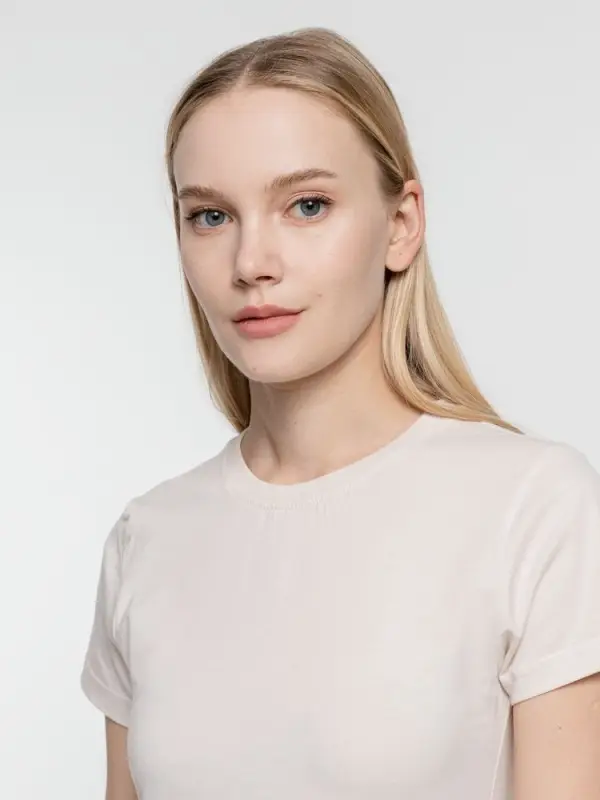 Футболка женская T-bolka Lady, молочно-белая, размер S