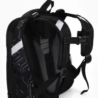 Рюкзак школьный для мальчика &laquo;Плата&raquo;, Stavia, эргономичная спинка, 30&times;16&times;38 см, чёрный