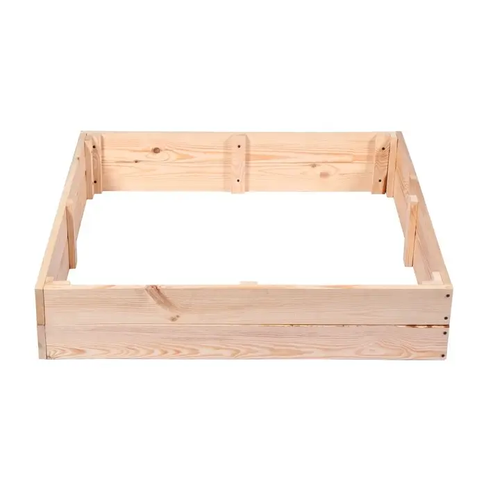 Ограждение для песка деревянное, без крышки, 100&times;100&times;20 см, без покраски, сосна, Greengo