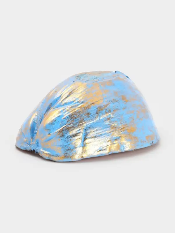 Чаша из кокоса, 22.5&times;25&times;10 см, сине-золотая