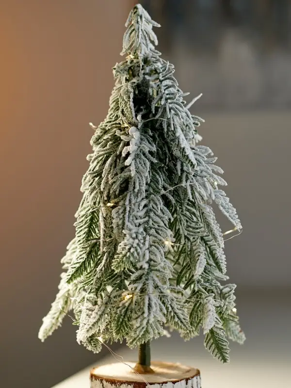 Фигура светодиодная "Заснеженная ель" 29 см, 20 LED, AG13х3 (в компл.), БЕЛЫЙ