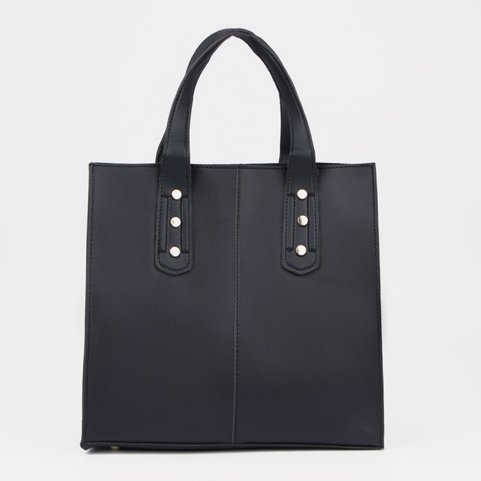 Сумка женская тоут на молнии, цвет чёрный