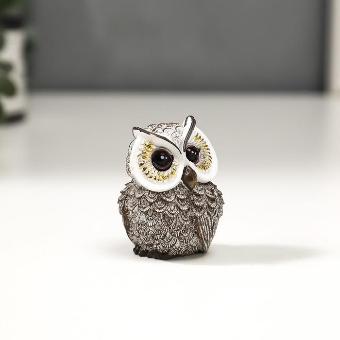Сувенир полистоун Сувенир полистоун "Сова с золотыми глазами" МИКС 5,5х4,5х3 см