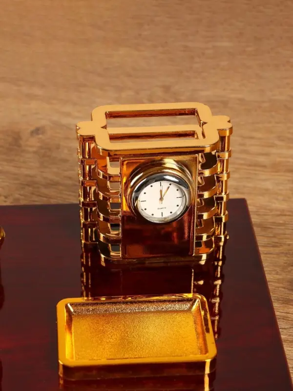 Набор настольный, органайзер 4 в 1 с визитницей, красное дерево