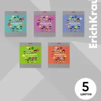 Тетрадь для записи иностранных слов ErichKrause. Hello, А5+, 48 листов, в линейку, три столбца, обложка из мелованного картона, блок офсет, МИКС