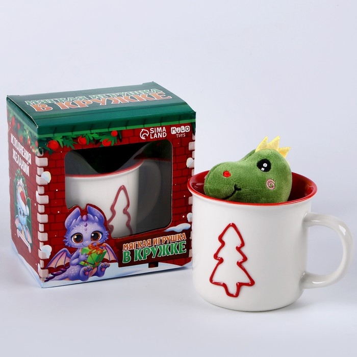 Новогодний набор «Исполнения желаний», игрушка в кружке, МИКС Новогодний набор «Исполнения желаний», игрушка в кружке, МИКС