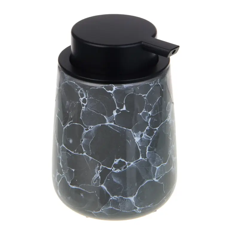 VETTA Дозатор для жидкого мыла, 320 мл, 13x9x9 см, керамика, "Космос", мрамор серый