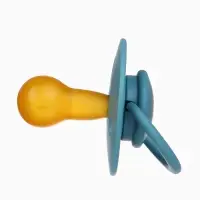 Соски-пустышки, от 6 мес., латекс, классические, в контейнере, набор из 2 шт., серый/серо-синий, M&B