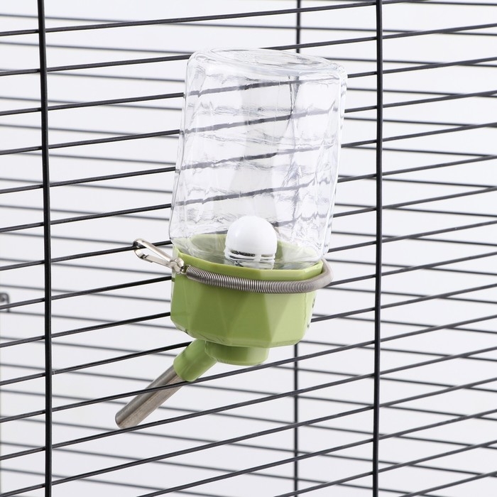 Поилка для грызунов, 250 мл, крепление-пружинка, зелёная Поилка для грызунов, 250 мл, крепление-пружинка, зелёная