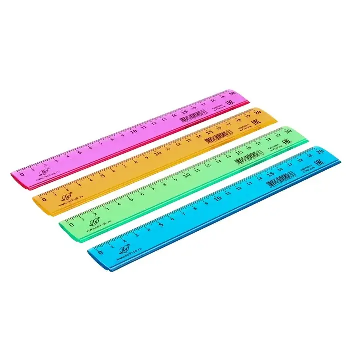 Линейка 20 см Линейка 20 см "Луна", прозрачная, тонированная, МИКС