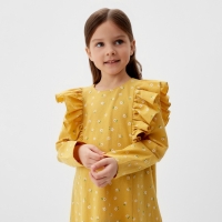 Платье детское с воланами KAFTAN, р.32 (110-116), желтый