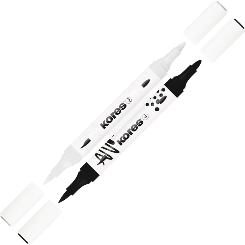 Набор маркеров Kreative Markers Acrylic duo tip 2цв в блистере, 23021