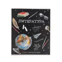 Предметная тетрадь по литературе Calligrata &laquo;Доска&raquo;, 48 листов, в линейку, со справочным материалом, обложка из мелованного картона