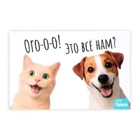 Коврик под миску &laquo;Пижон&raquo; 43&times;28 см &laquo;Ого! Это всё нам?&raquo;