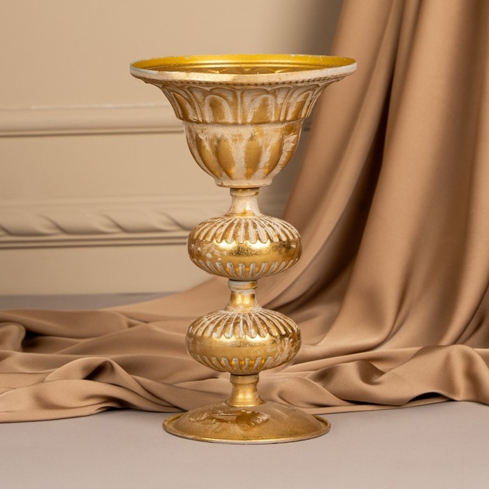 Подсвечник металл «Ярусы» для одной свечи 16 х 16 х 25 см