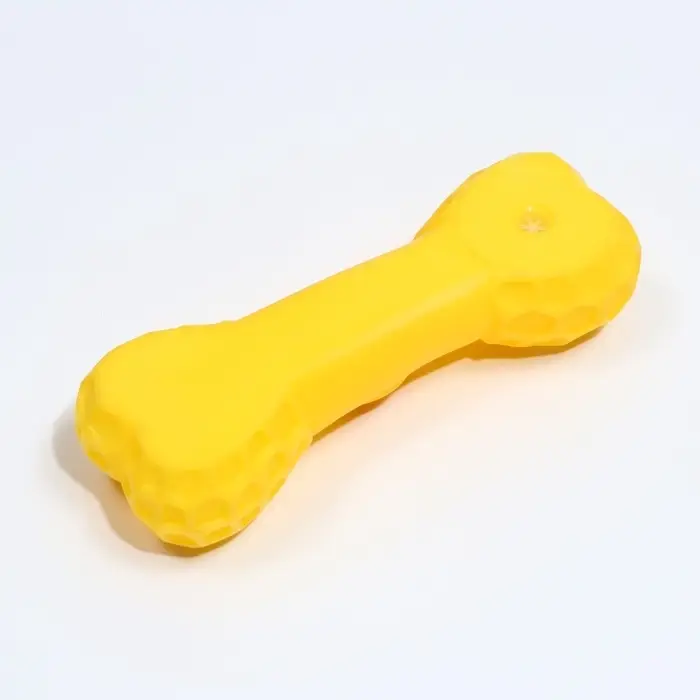 Игрушка для собак &laquo;Кость с портретом&raquo;, 15 см, пищащая, жёлтая