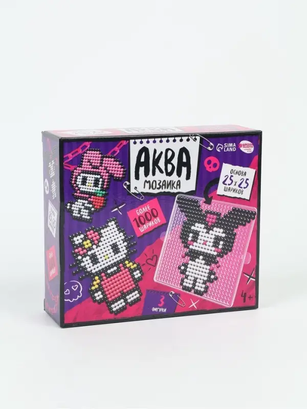 Аквамозаика &laquo;Куроми&raquo;, более 1000 шариков, 3 фигурки