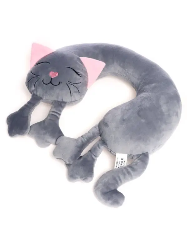 Мягкая игрушка-подушка &laquo;Кошка&raquo;, цвет серый