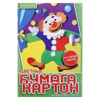 Набор для детского творчества А4, 5 листов картон цветной + 5 листов бумага цветная, &laquo;Хобби Тайм&raquo;, МИКС