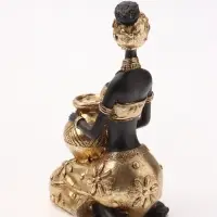 Фигура декоративная &laquo;Африканка в золотом наряде&raquo;, 9&times;6&times;15 см