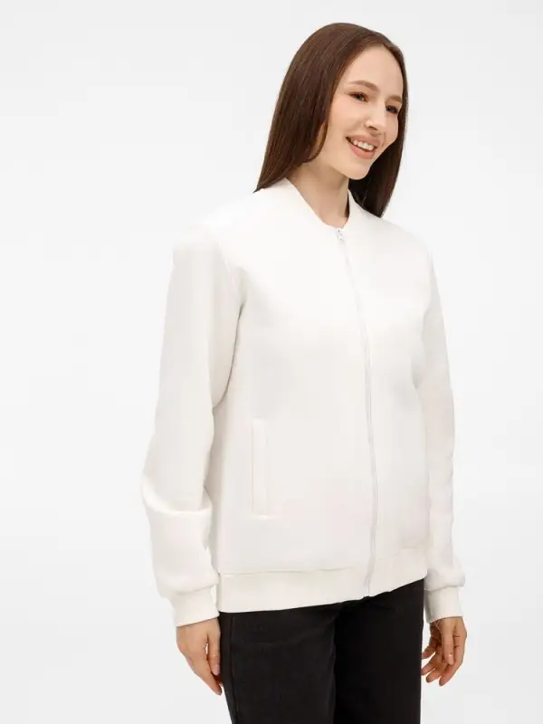 Бомбер унисекс Estado, молочно-белый, размер S